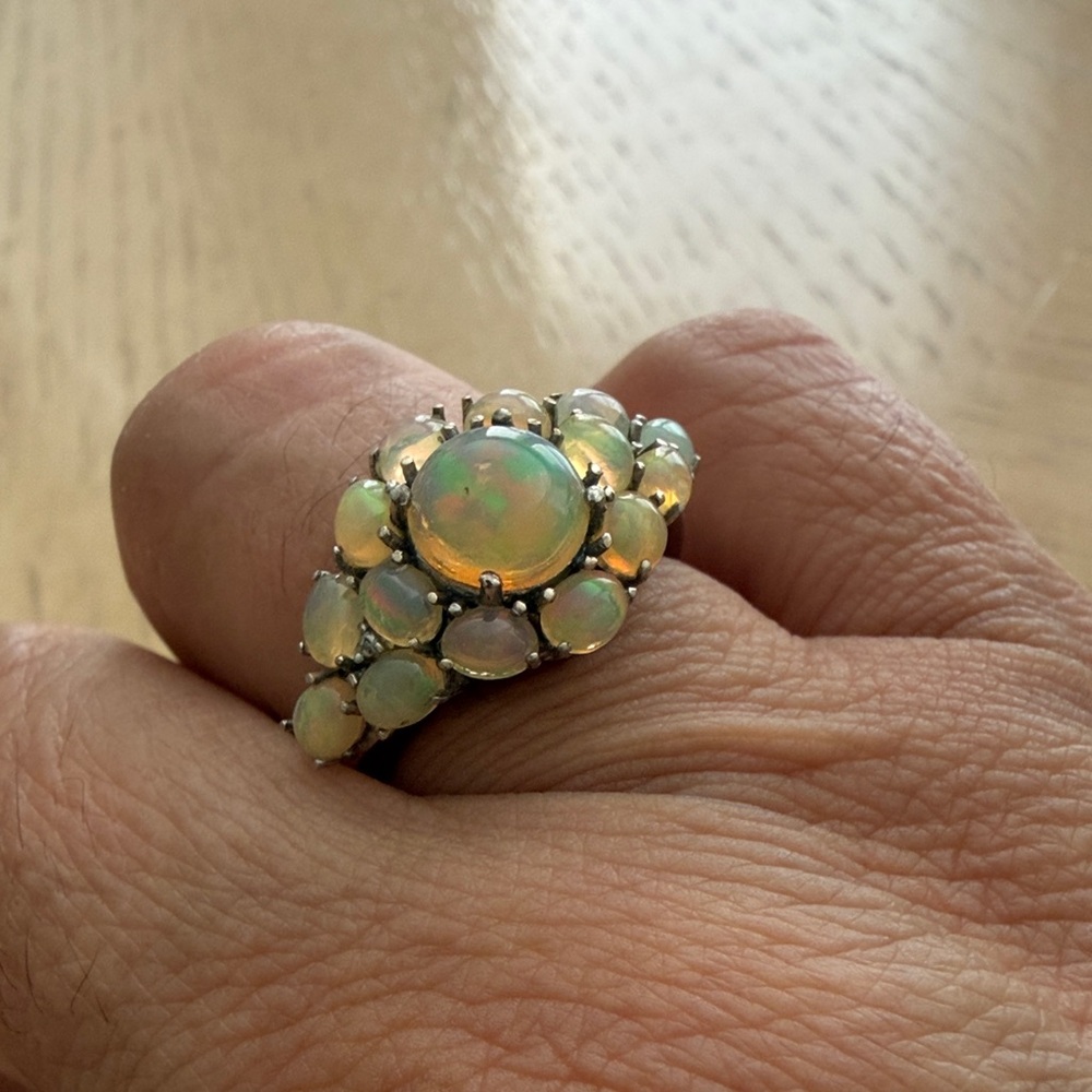 Elegant Opal Ring in Silver Setting
